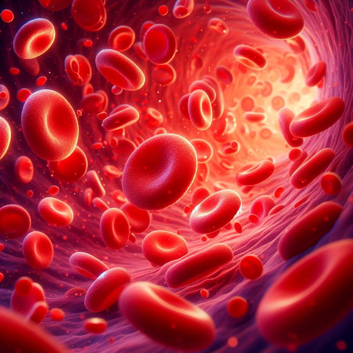 تصویری از گلوبول های قرمز درون جریان خون